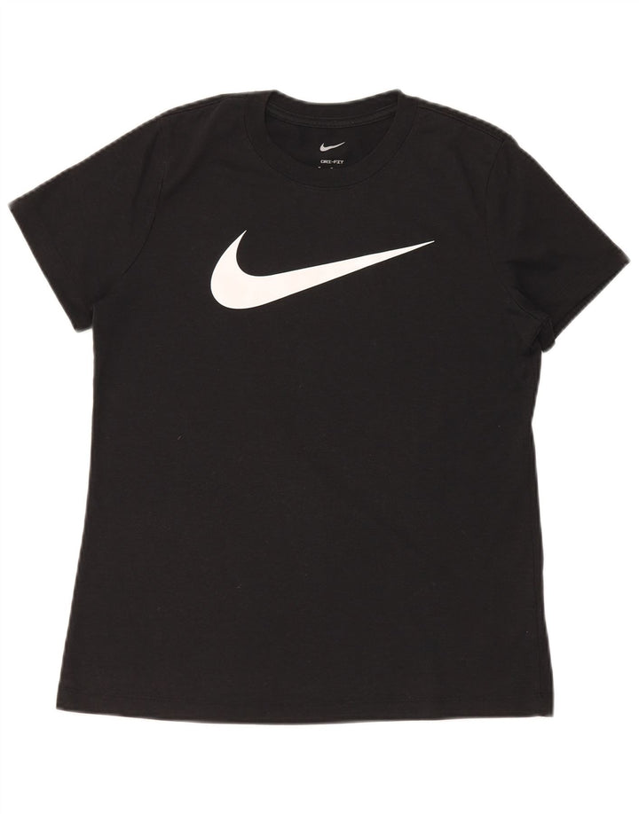 Nike Mujer Dri Fit Graphic Camiseta Top UK 44 Mediano Negro Poliéster