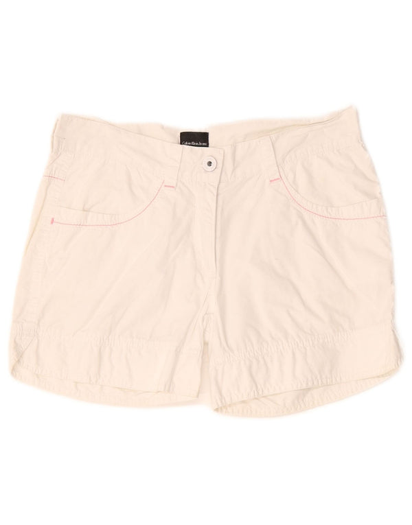 Pantalones cortos Calvin Klein para mujer W28 Algodón blanco mediano