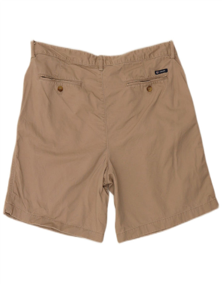 Chaps Mens Pegged Chino Shorts W34 Grande Algodón Beige