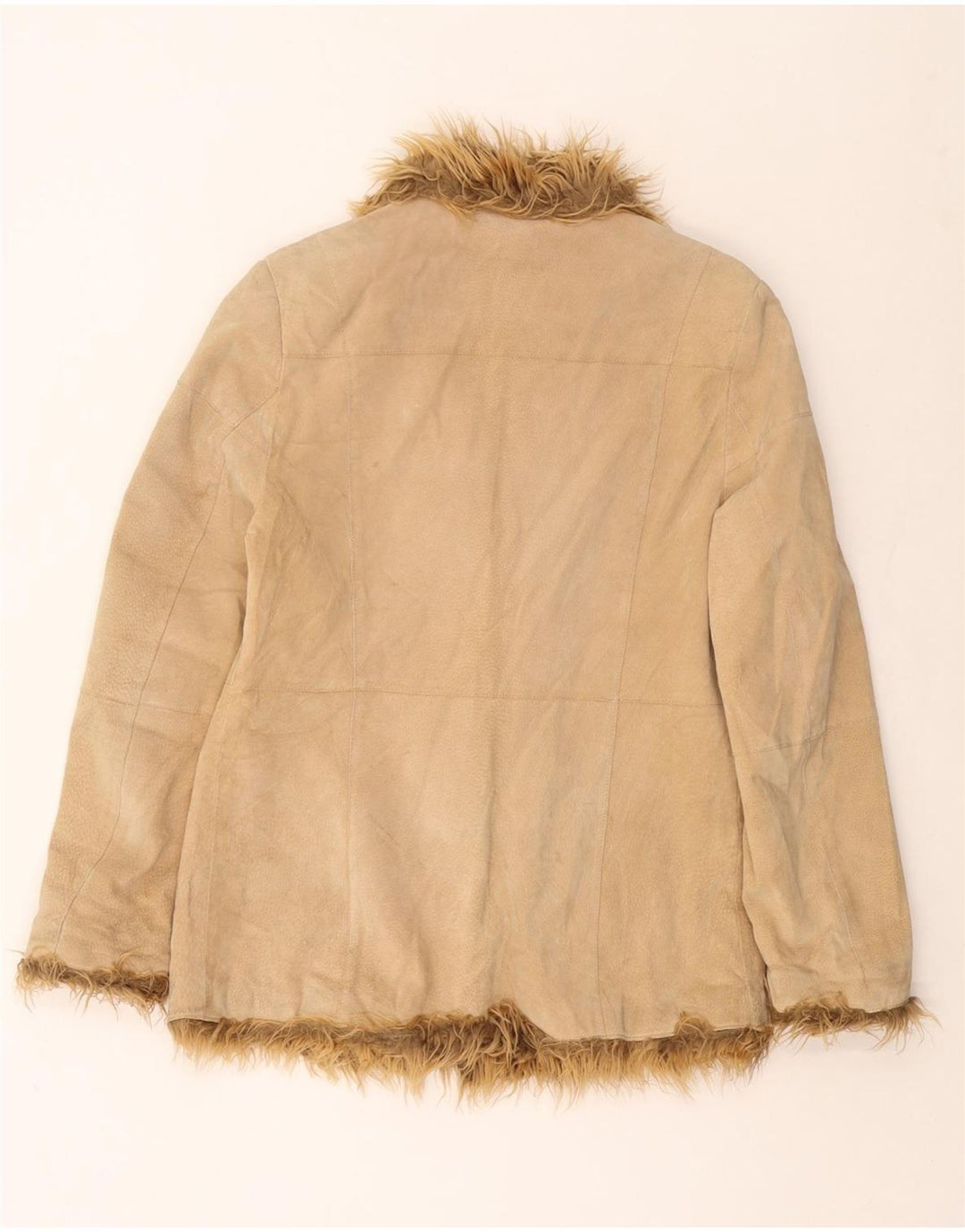 TOM TAILOR Chaqueta de ante para mujer UK 46 Cuero beige grande