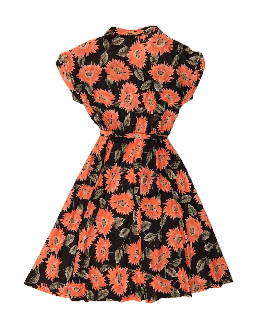 C&A Womens A-Line Dress EU 42 Large Black Floral Polyester Vintage C&A and Second-Hand C&A from Messina Hembry 