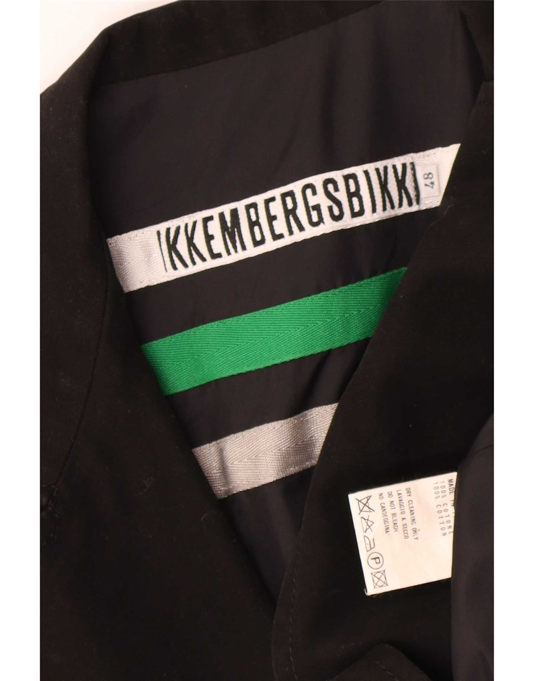 Bikkembergs Chaqueta tipo blazer de 2 botones para hombre IT 48 Algodón negro mediano