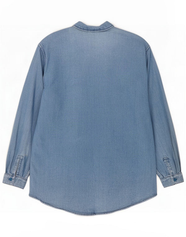 Camisa vaquera larga para mujer Gianni Lo Giudice IT 46 Algodón azul grande