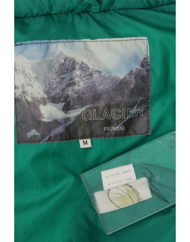 Chaqueta acolchada vintage para hombre Reino Unido 38 Nylon verde medio