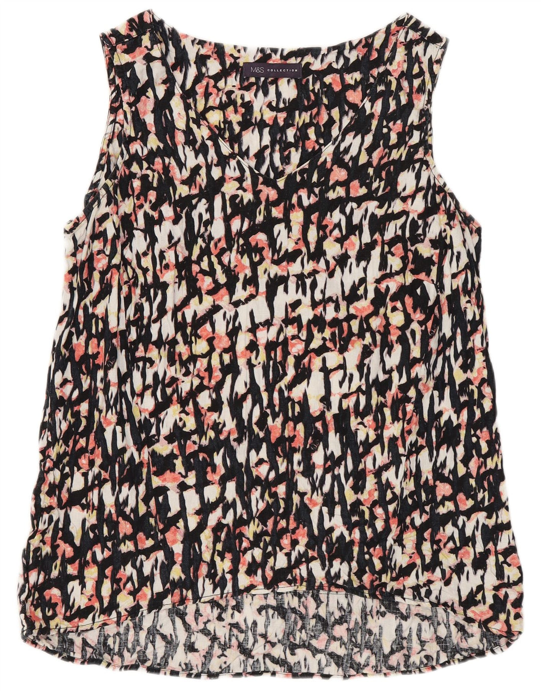 Marks & Spencer Blusa con Estampado Abstracto para Mujer UK 40 Small Multicolore