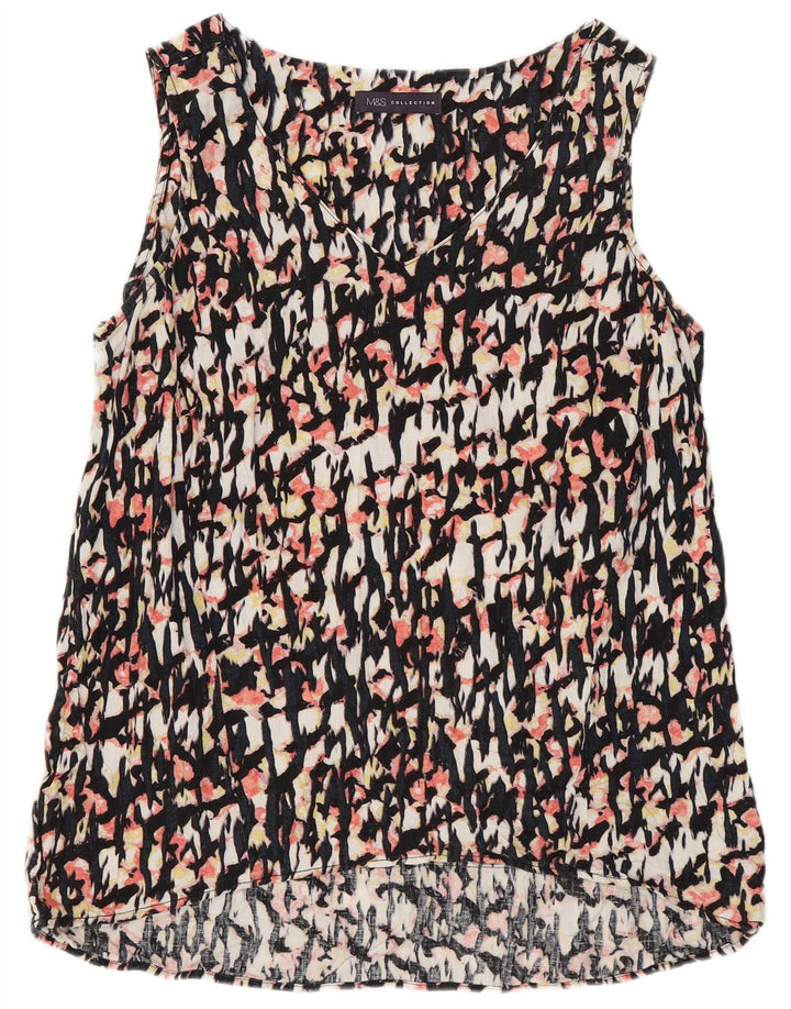 Marks & Spencer Blusa con Estampado Abstracto para Mujer UK 40 Small Multicolore