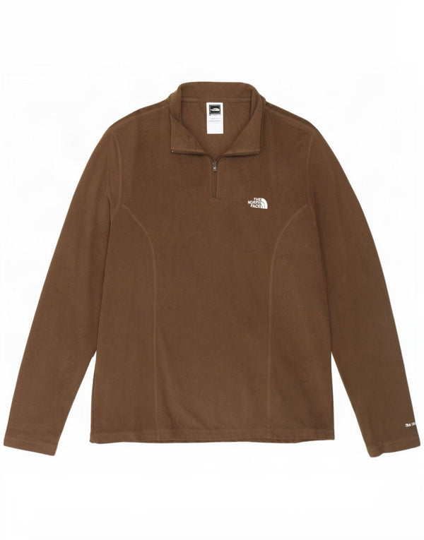 The North Face Jersey de forro polar con cuello y cremallera para mujer UK 46 Grande Poliéster marrón