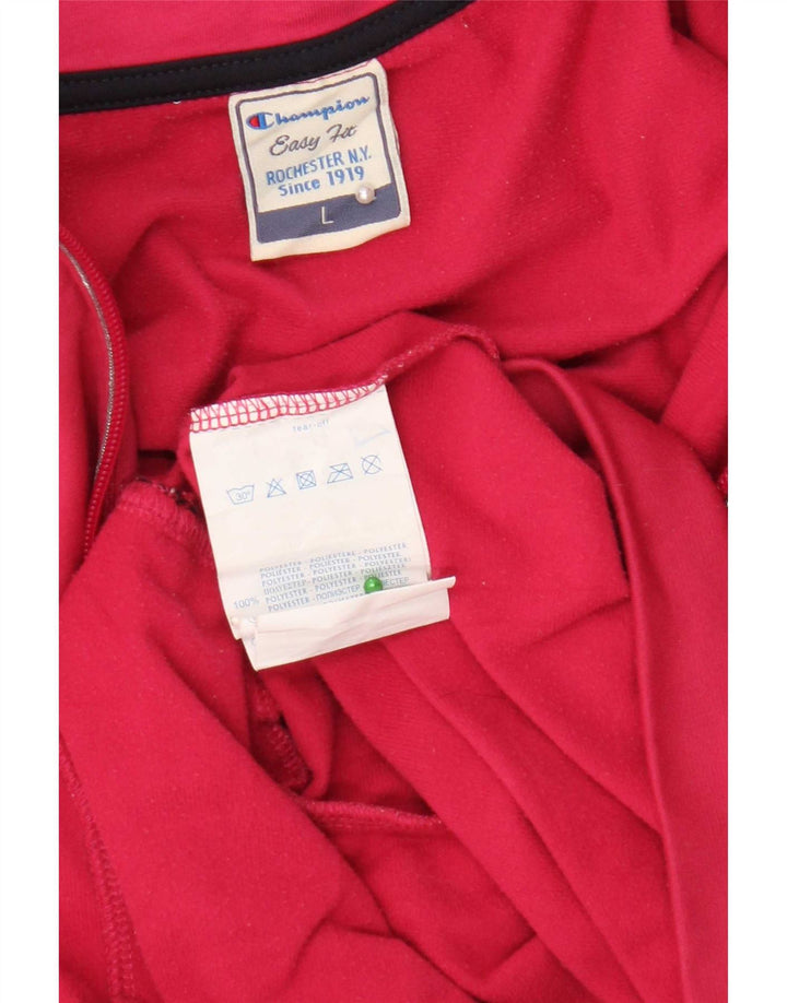 Champion Chaqueta de chándal de ajuste fácil para mujer UK 44 Poliéster rosa grande