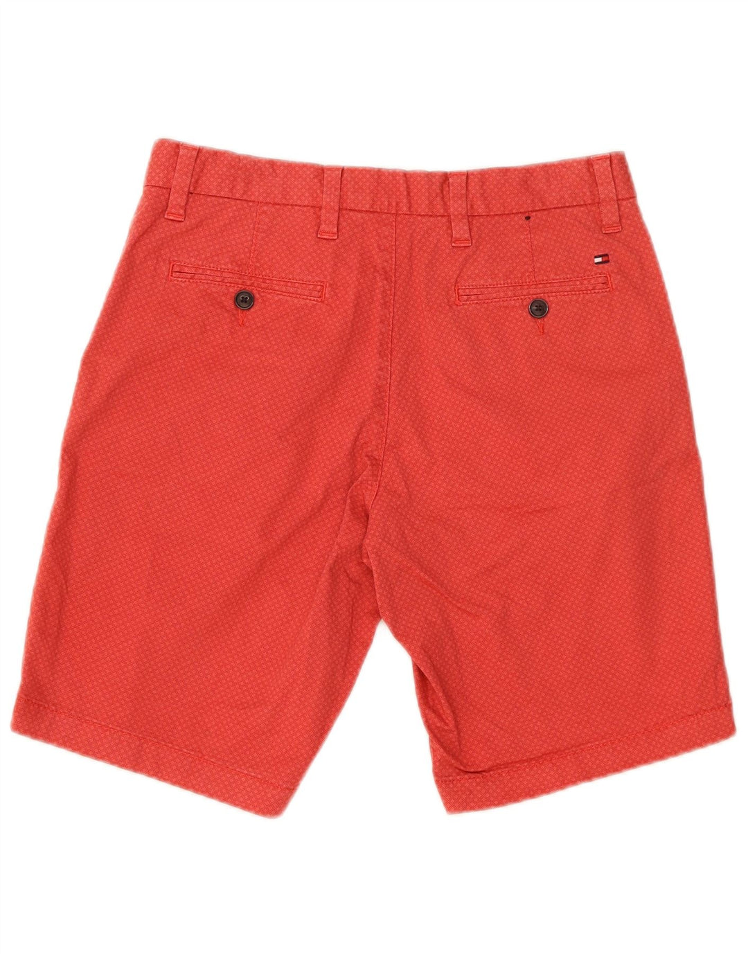 Tommy Hilfiger Pantalones cortos chinos Brooklyn para hombre W30 Medium Red Geométrico