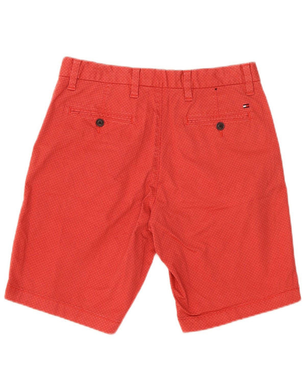 Tommy Hilfiger Pantalones cortos chinos Brooklyn para hombre W30 Medium Red Geométrico