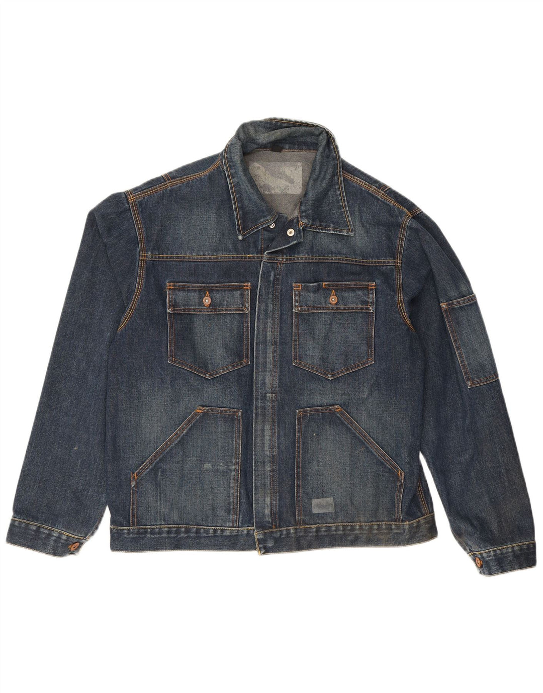 Meltin' Pot Chaqueta vaquera para hombre Reino Unido 40 Grande Algodón azul marino