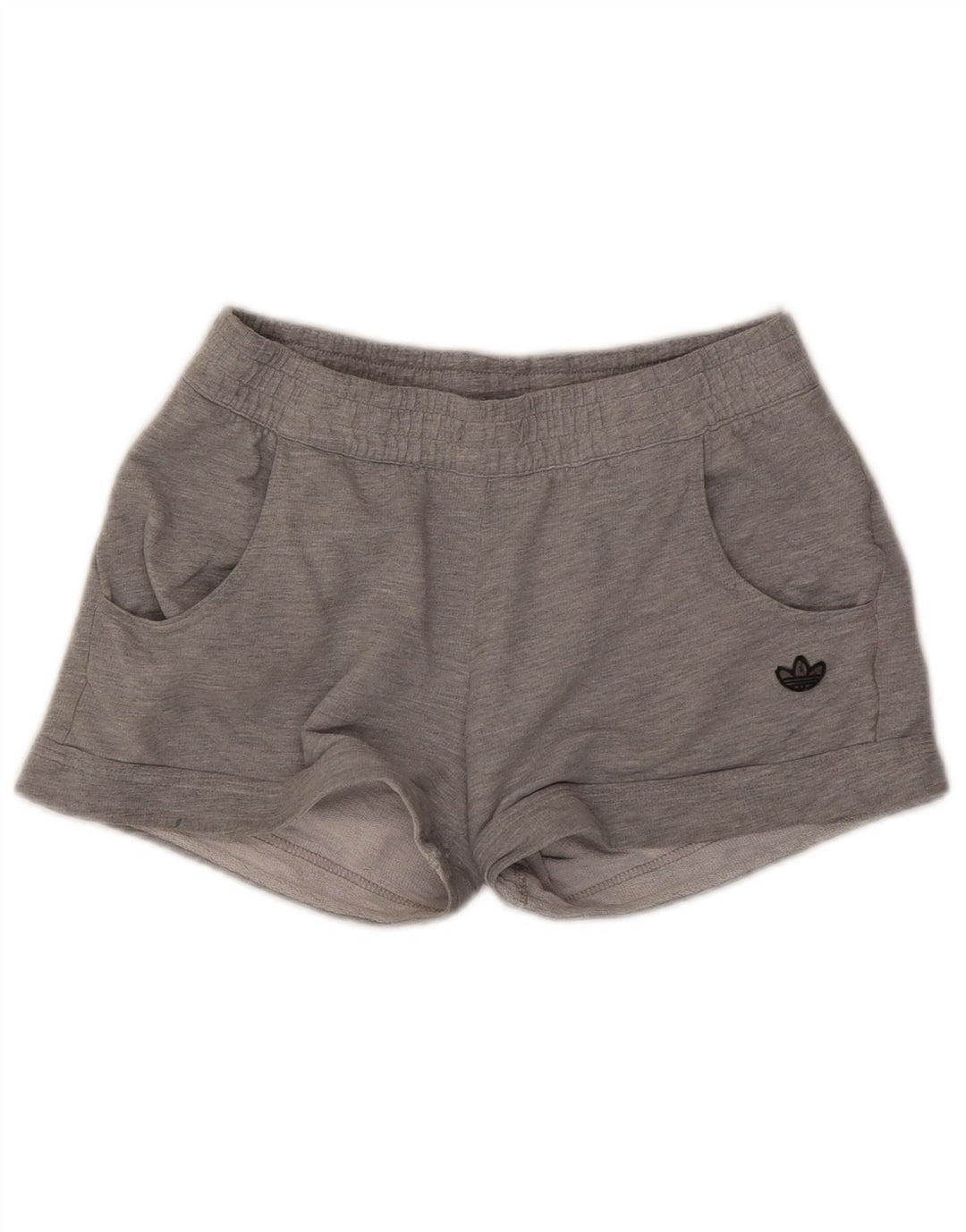 Adidas Pantalones cortos deportivos para mujer UK 12 Algodón gris medio