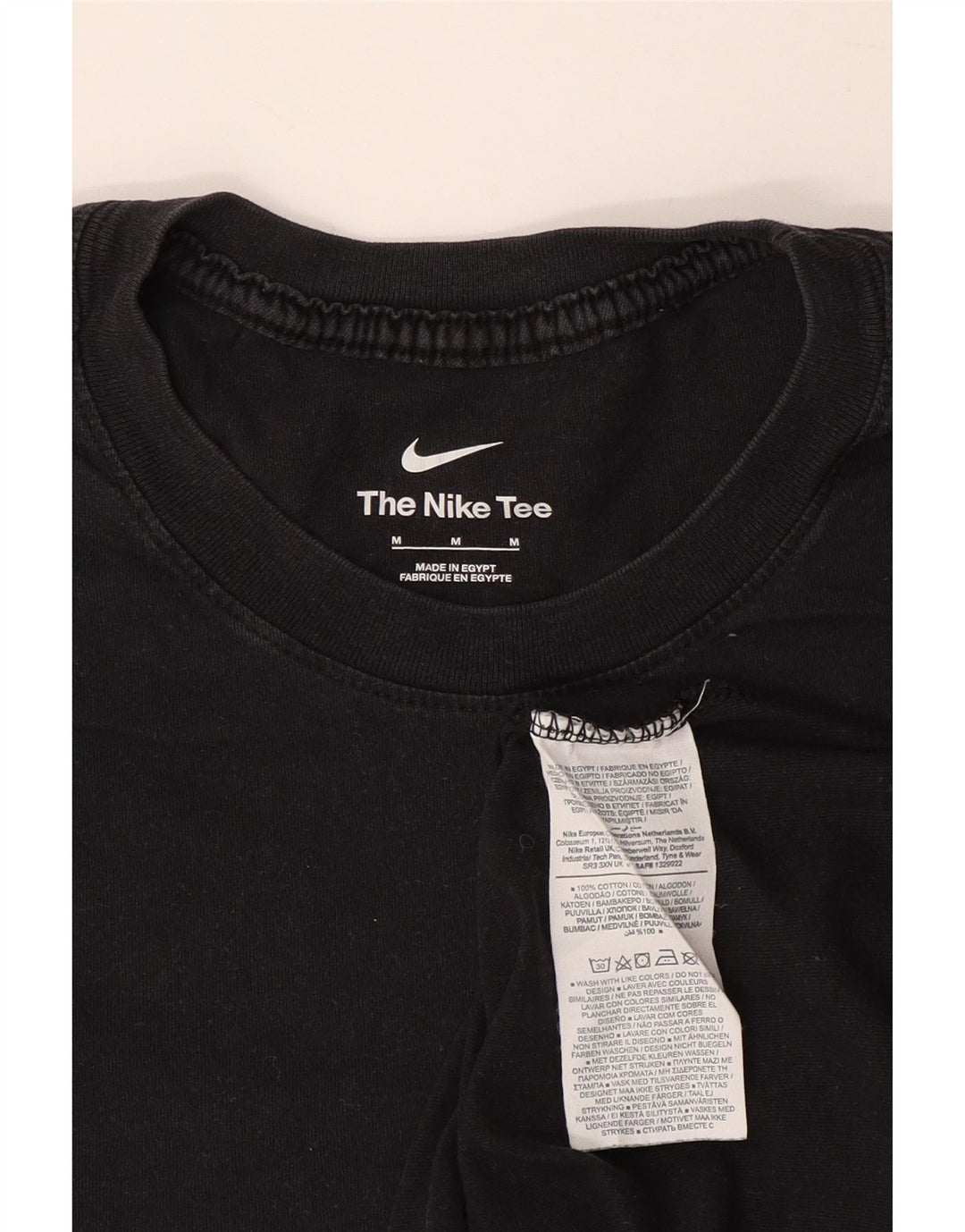 NIKE Tottenham Hotspur Graphic Camiseta para hombre, talla mediana, algodón negro