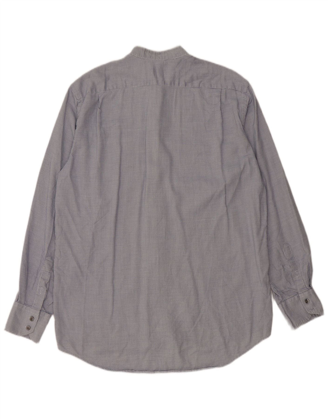 Camisa Lacoste Hombre Cuadros Talla 40 Azul Mediano Pata De Gallo Algodón Clásico