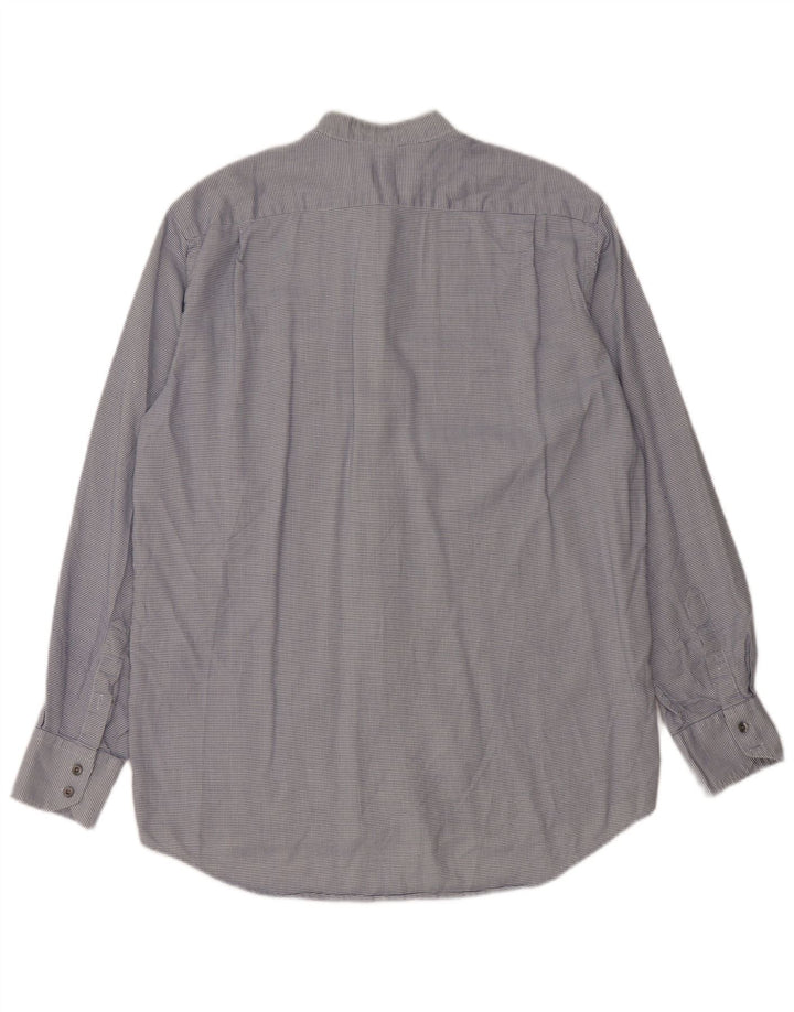 Camisa Lacoste Hombre Cuadros Talla 40 Azul Mediano Pata De Gallo Algodón Clásico