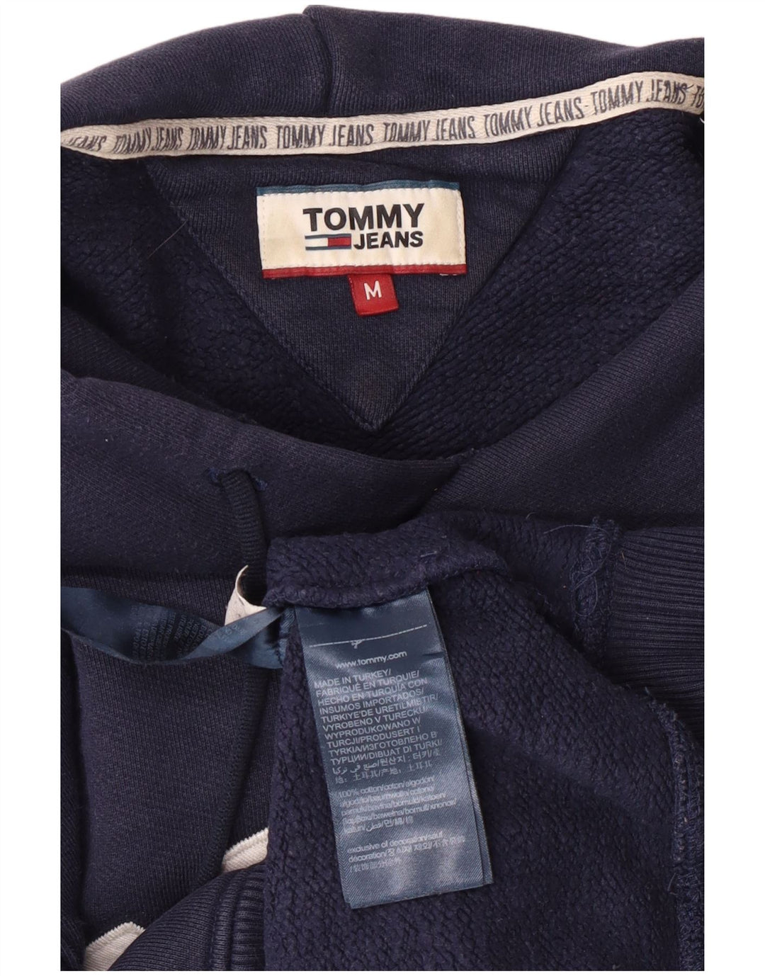 Tommy Hilfiger Jersey con capucha gráfica para hombre de algodón azul marino mediano