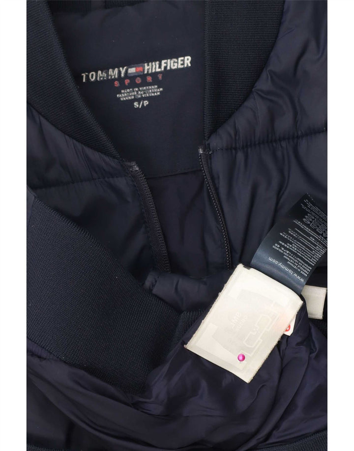 Tommy Hilfiger Chaqueta acolchada para hombre UK 36 Small Azul marino Colorblock