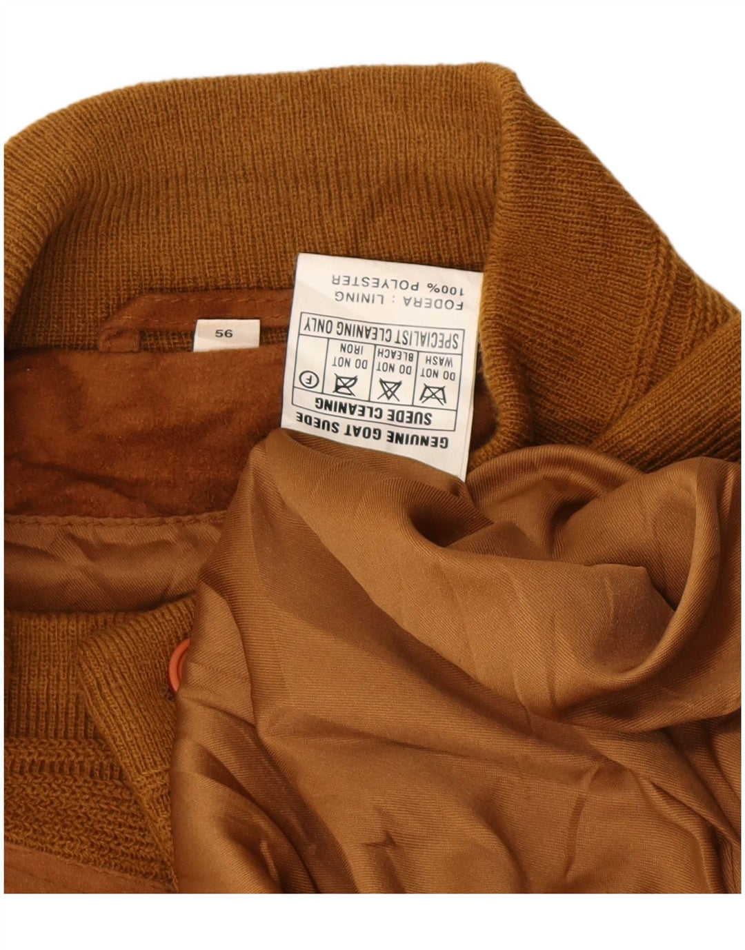 Vintage hombres ante bomber chaqueta IT 56 3XL ante marrón