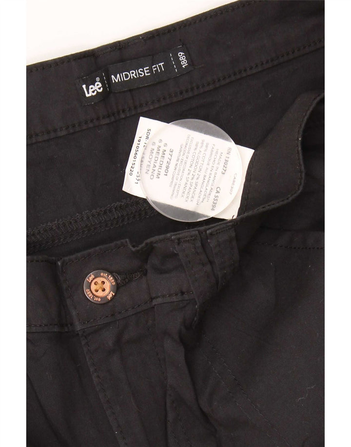 Lee pantalones cortos cargo de talle medio para mujer US 6 mediano W30 algodón negro