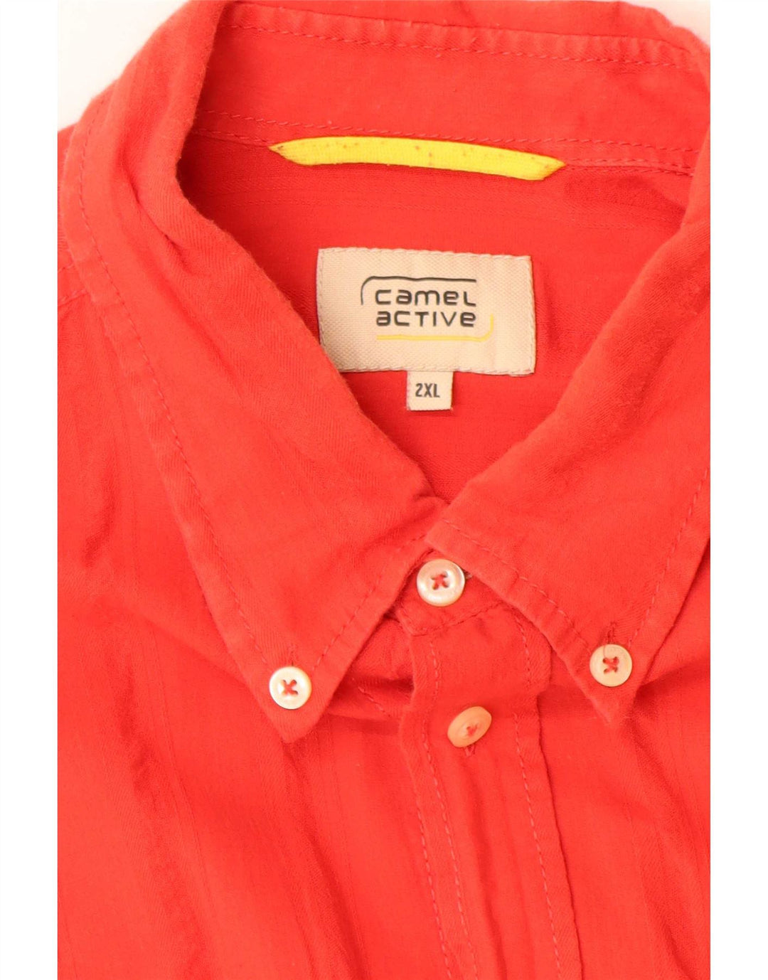 Camisa de manga corta para hombre Camel Active 2XL Algodón rojo