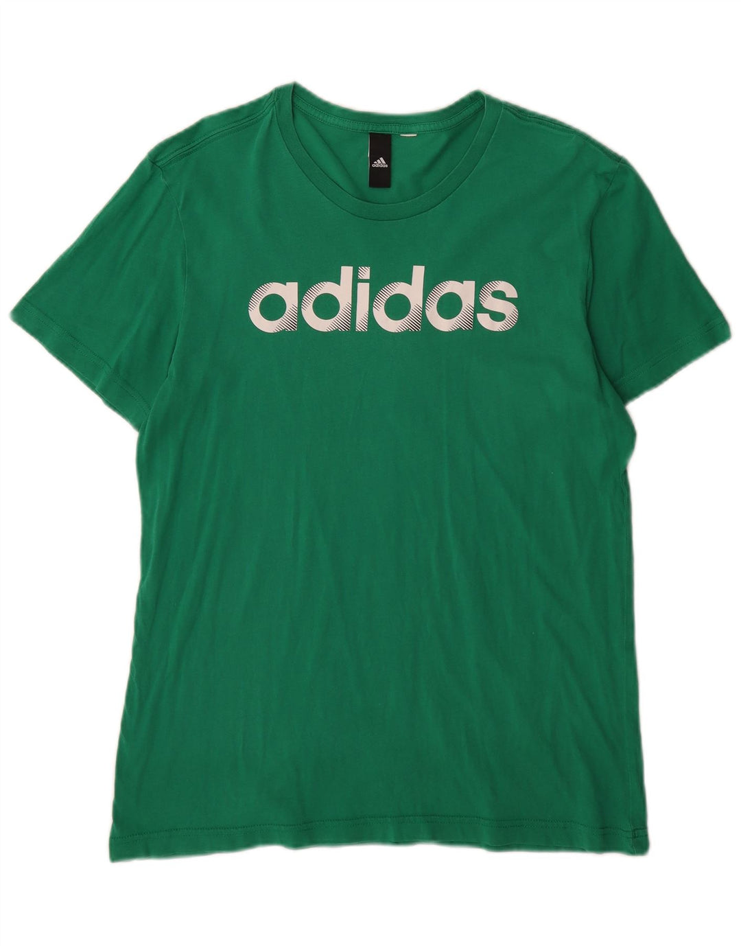 Adidas Hombre Camiseta Gráfica Top Verde Mediano