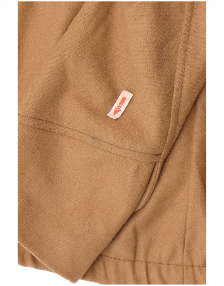 Zara Mujer Chaqueta Bomber Con Capucha UK 10 Small Marrón