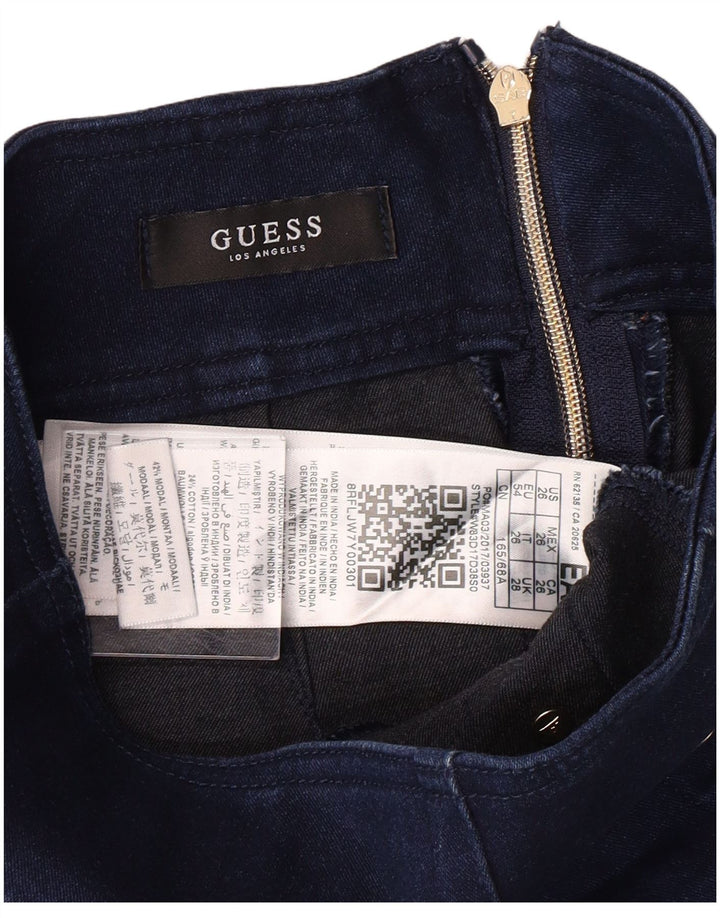 Guess Falda Vaquera De Cintura Alta W28 Azul Medio Modal Clásico