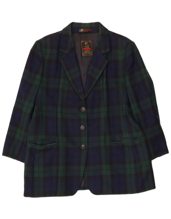 Steinbock Chaqueta Blazer de 3 Botones para Mujer UK 18 XL Azul Marino a Cuadros