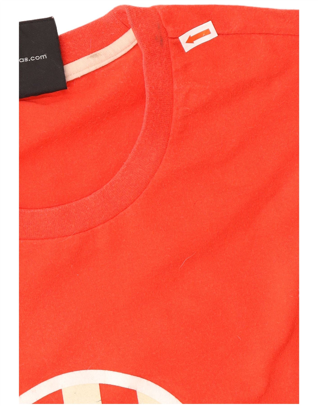 ADIDAS Hombre Graphic Top Manga Larga Algodón Colorblock Rojo Medio