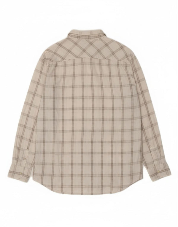 Wrangler Camisa Clásica Slim Fit para Hombre XL Algodón A Cuadros Blanco Roto