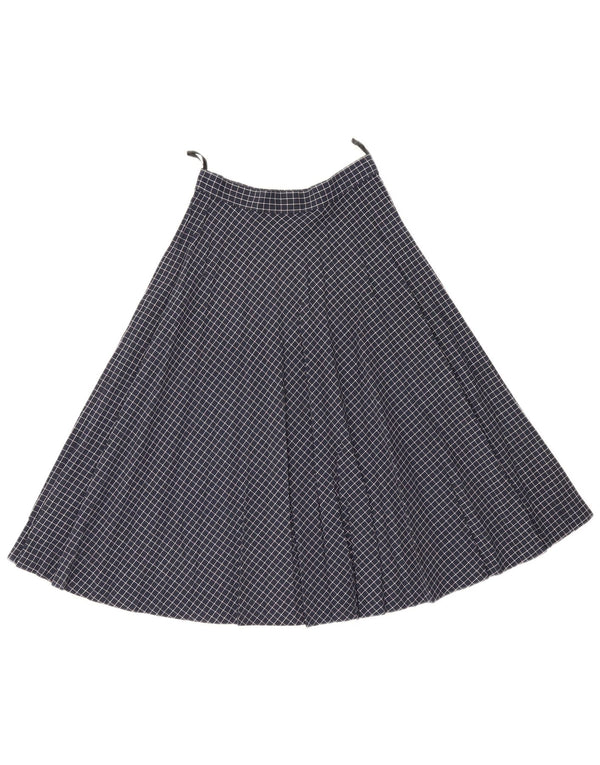 Vintage mujer A-Line falda W25 XS azul marino comprobar