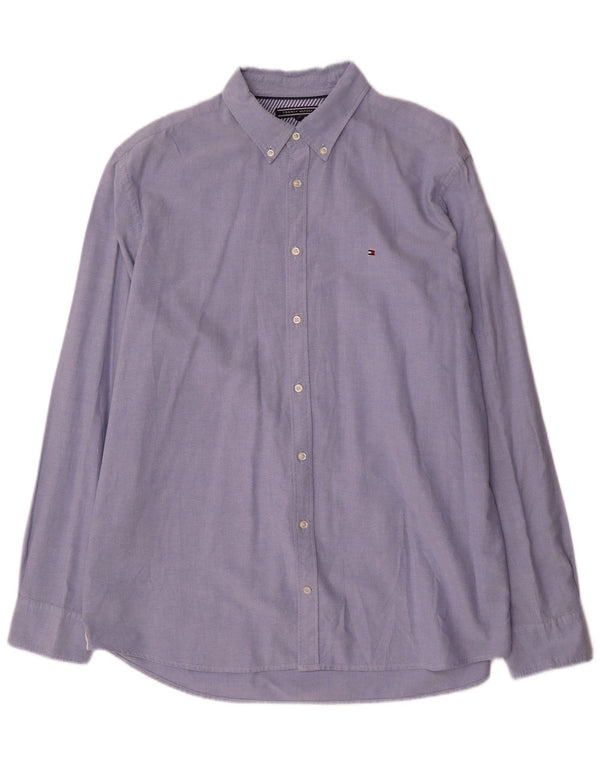 Tommy Hilfiger Camisa New York Fit para Hombre 2XL Algodón Azul