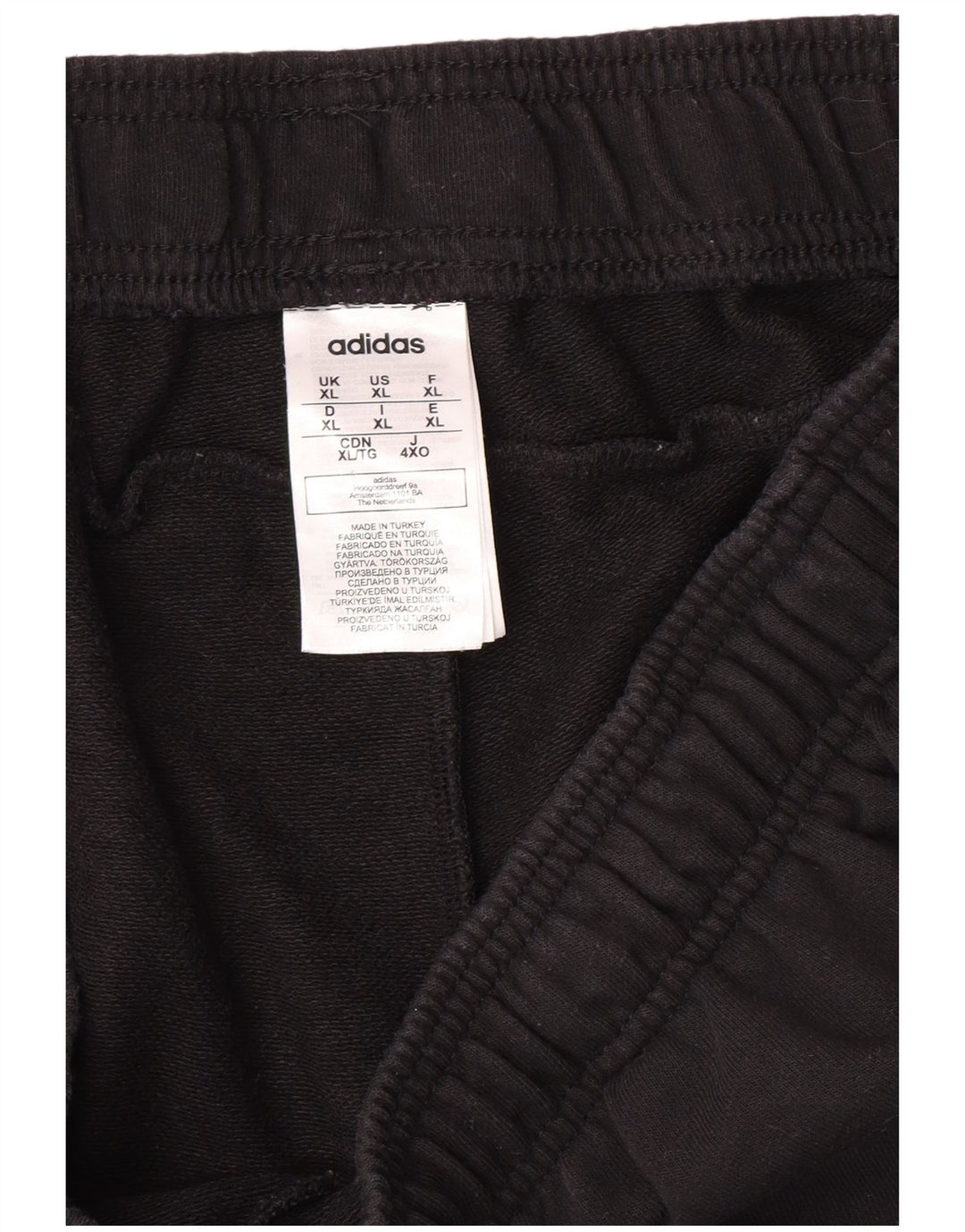ADIDAS Pantalones cortos deportivos para hombre XL Algodón negro