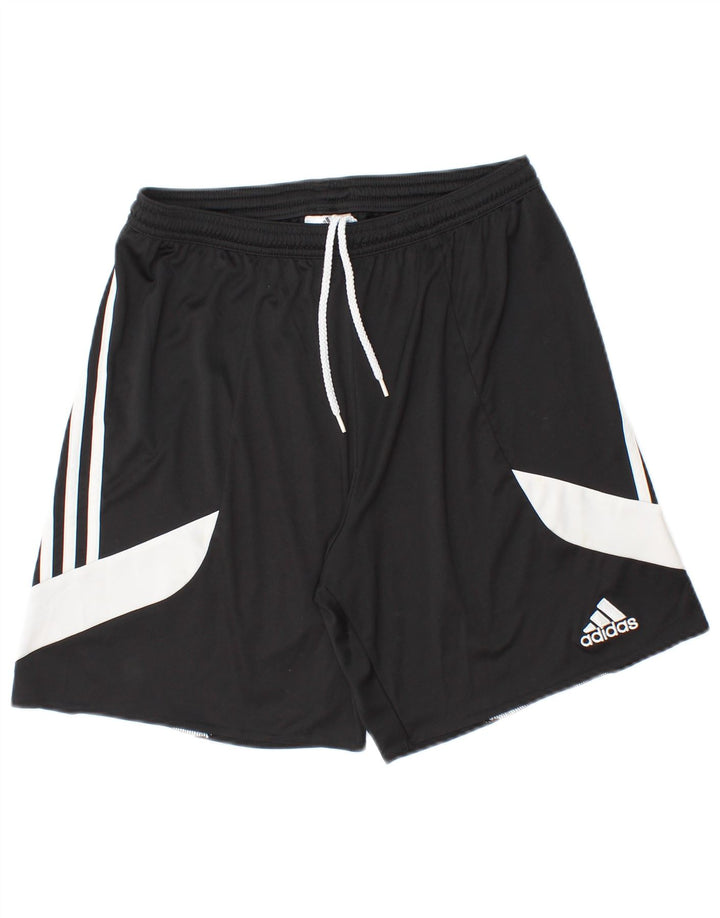 ADIDAS Hombres Climalite Sport Shorts Medio Negro Colorblock Poliéster