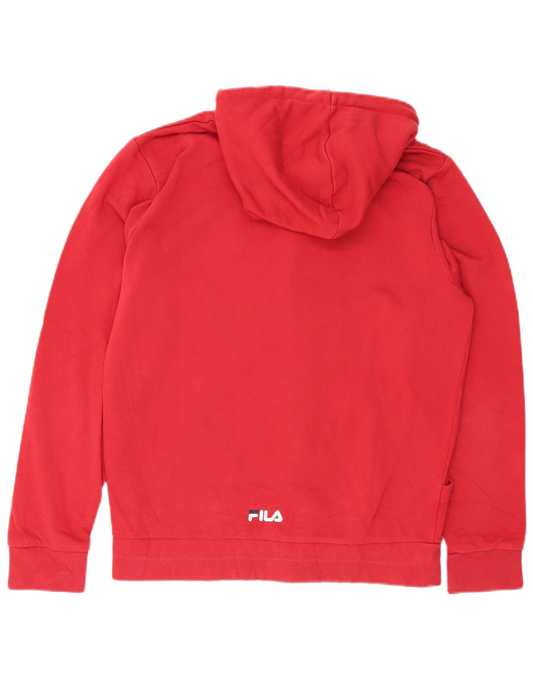 Fila Sudadera con capucha y cremallera gráfica para hombre Algodón rojo mediano