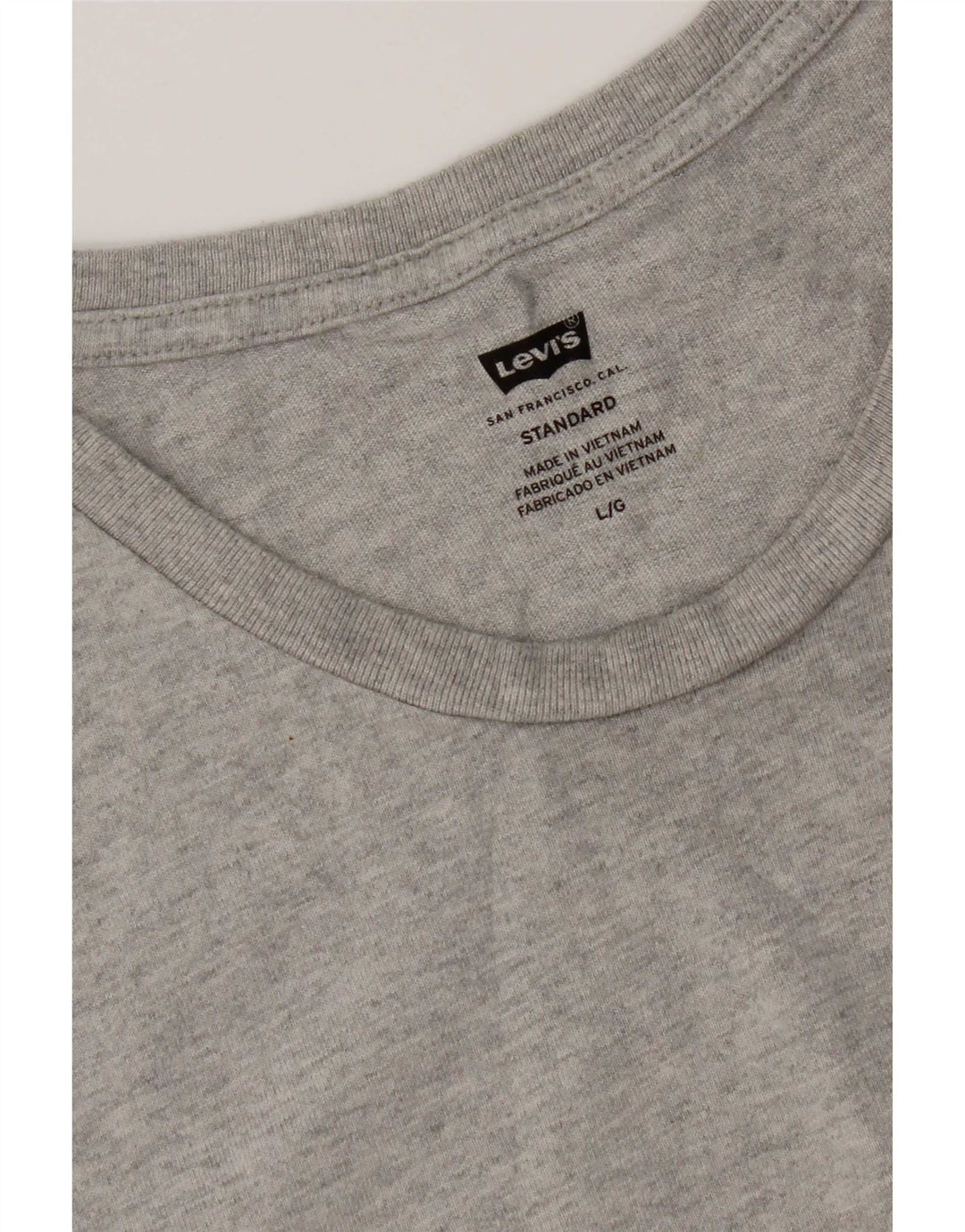 Camiseta Levi's para hombre Top grande de algodón gris