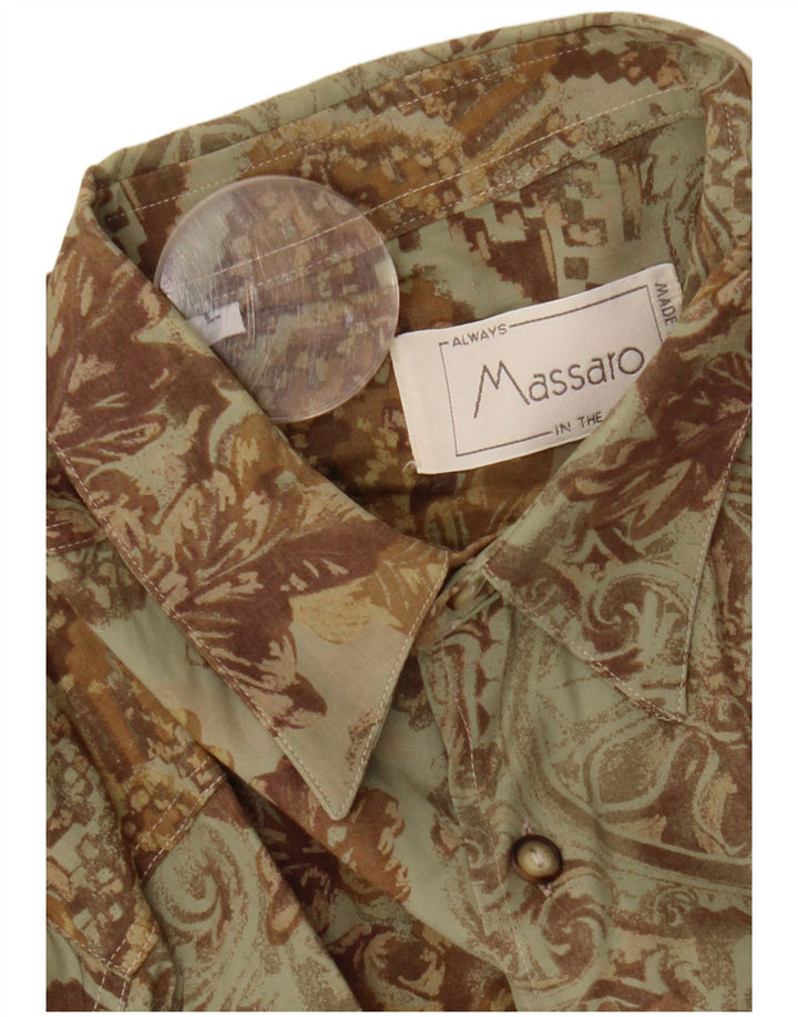 Camisa Massaro Hombre Grande Caqui Floral