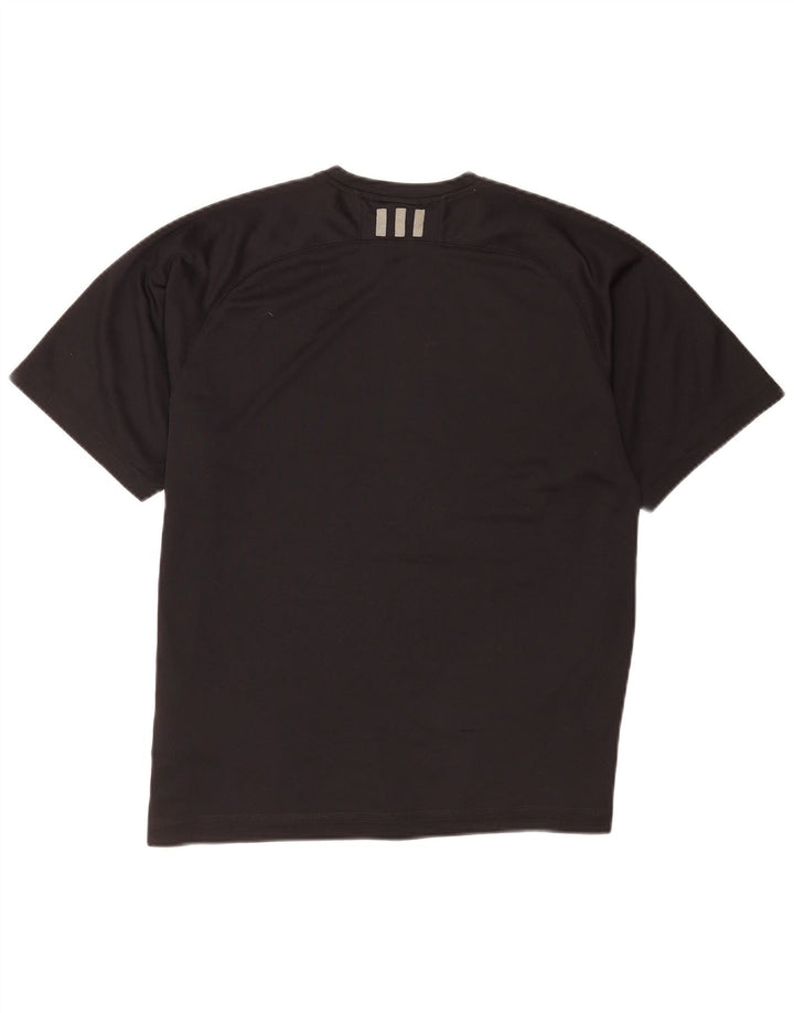 Adidas - Camiseta para hombre, talla grande, poliéster negro