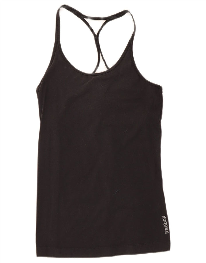 Reebok Mujer Chaleco Top UK 8 Small Negro Poliamida