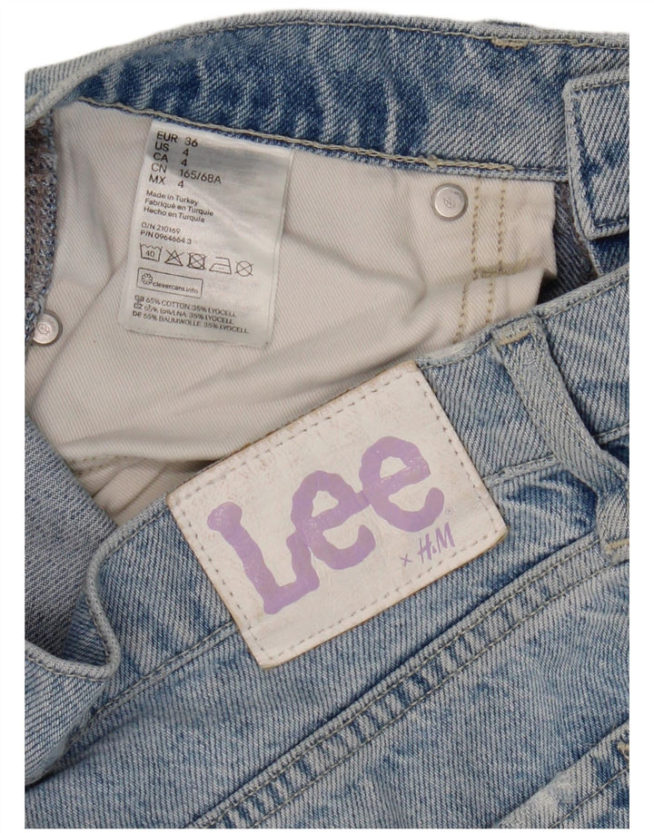 Lee Jeans rectos desgastados para mujer EU 36 Small W30 L30 Algodón azul