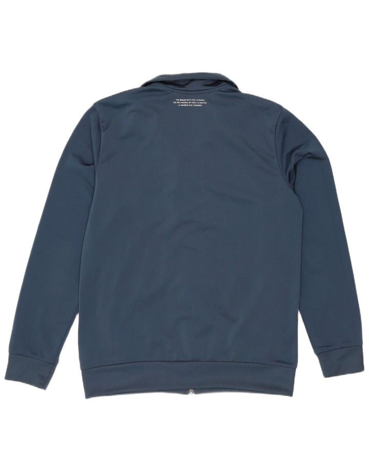 Adidas Boys Graphic Chándal Top Chaqueta 13-14 Años Azul Marino Poliéster