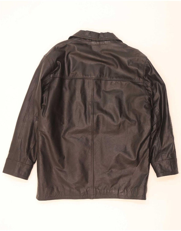 Shelter Bay Chaqueta de cuero para hombre UK 42 XL Negro