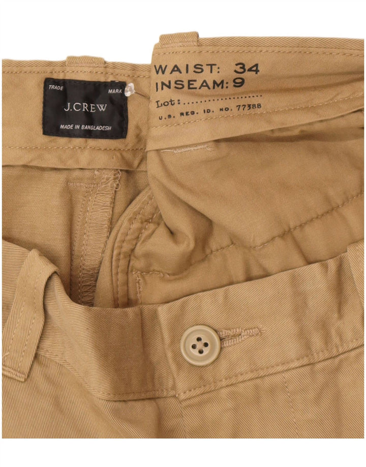 J. Crew Pantalones cortos chinos para hombre W34 Algodón beige grande