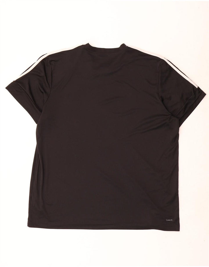 Adidas Mens Climalite Graphic Camiseta Top 2XL Negro Poliéster