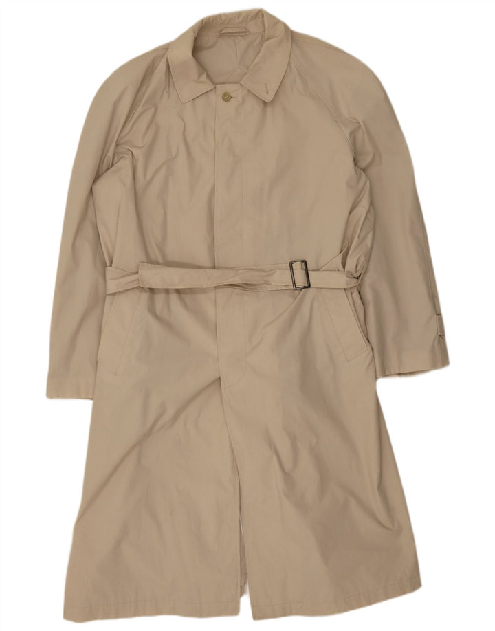 Vintage hombres impermeable Reino Unido 40 grande beige