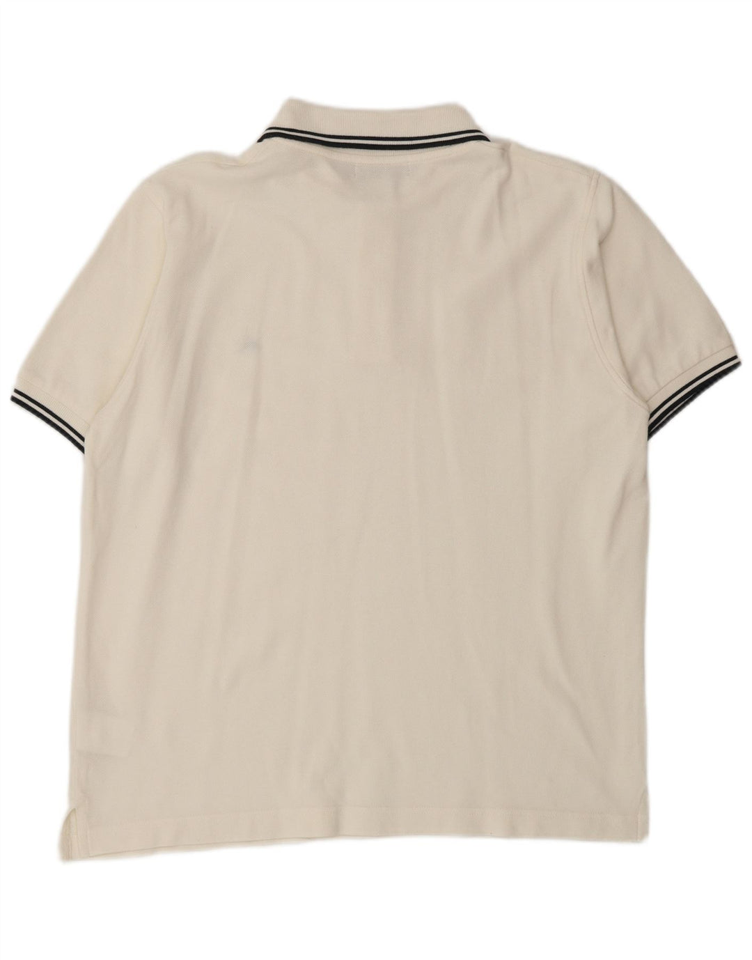 SEVENTY Polo para hombre de algodón blanco roto mediano