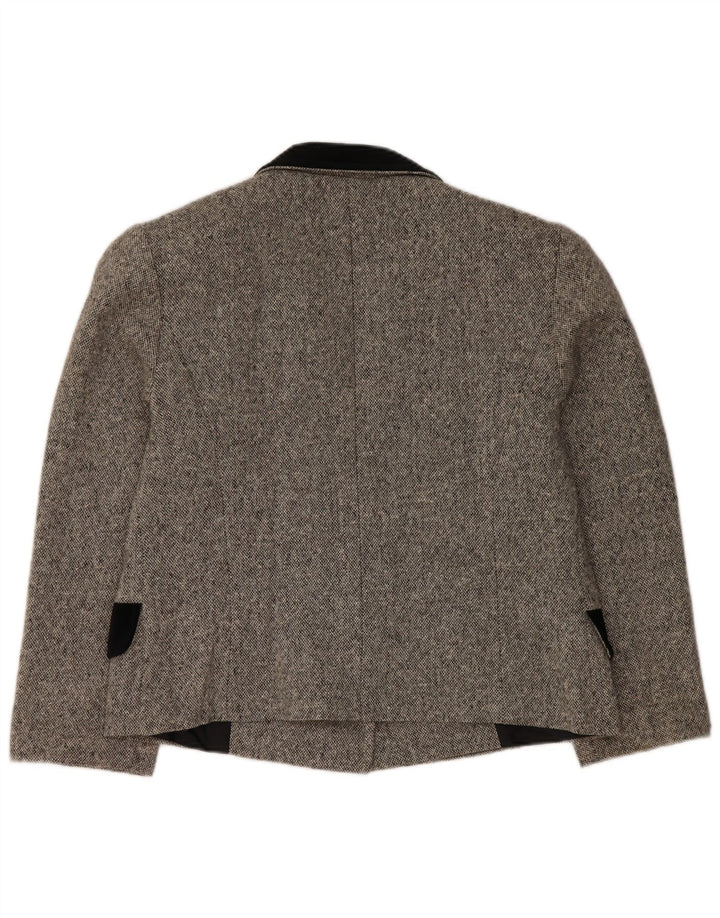 Reportage Chaqueta tipo blazer de 1 botón para mujer UK 44 Lana virgen gris medio