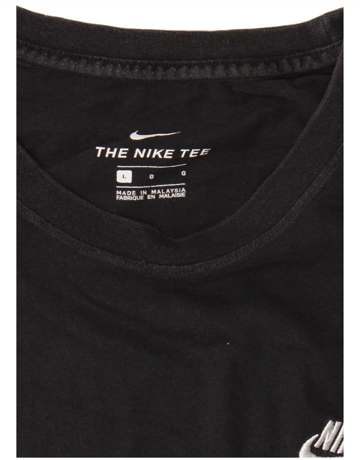 Camiseta NIKE para hombre, talla grande, negra
