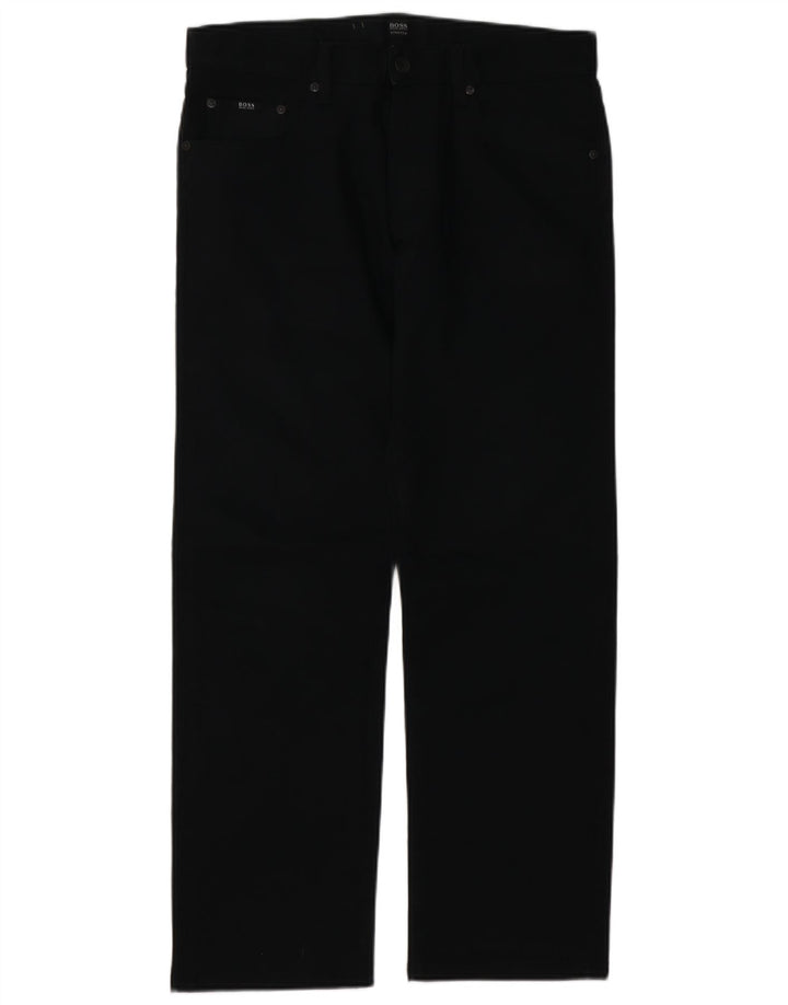 Vaqueros rectos para hombre HUGO BOSS W33 L29 Algodón negro