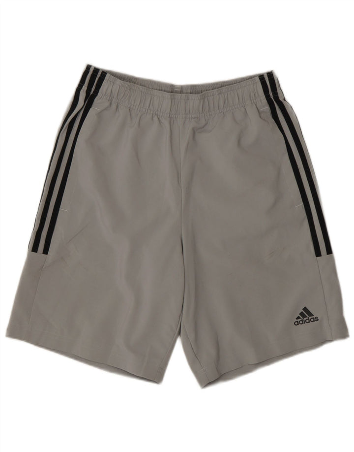 Adidas Hombre Pantalones Cortos Deportivos Pequeño Gris Poliéster